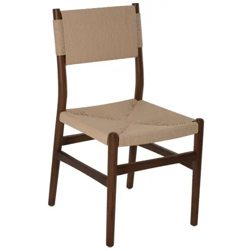 Jetzt Bestellen ESSZIMMERSTUHL BUCHENHOLZ WALNUSS-NATURSEIL ECRU 48X52X85Hcm