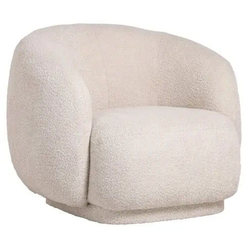 SESSEL ECRU BOUCLE STOFF 93x87x78H cm Zertifiziert
