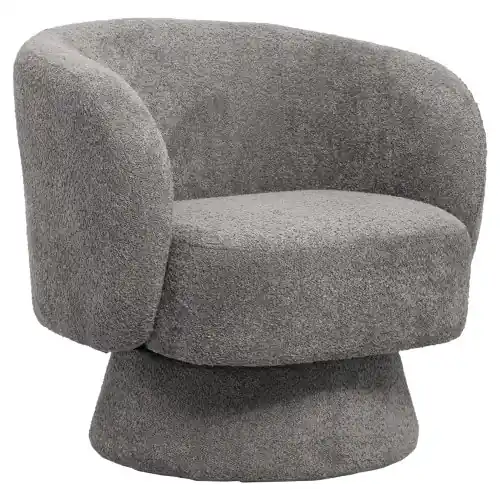 SESSEL GRAU BOUCLE STOFF 78x81x77Hcm Nur Für Kurze Zeit