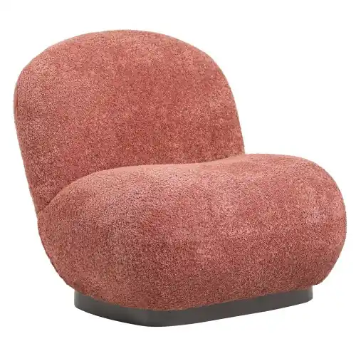 Versand Am Gleichen Tag SESSEL PINK BOUCLE STOFF 85x82x77Hcm
