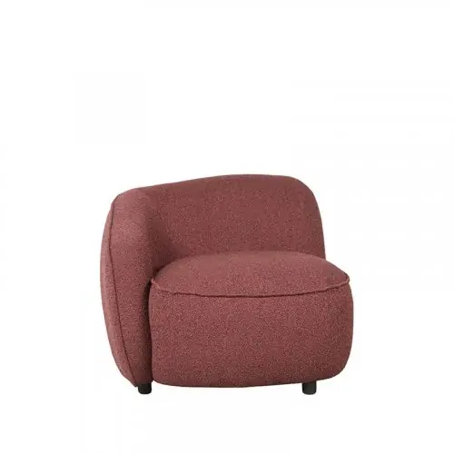 Versand Am Gleichen Tag Sessel "Livo" links aus rotem Boucle
