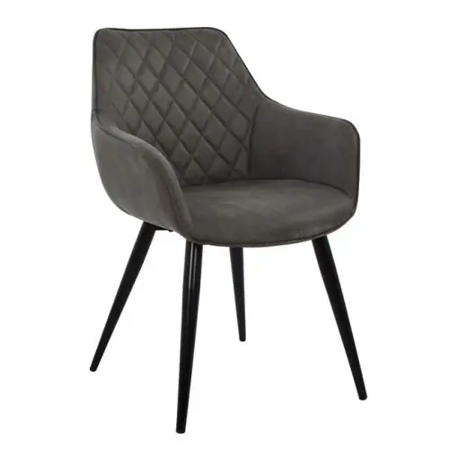 Beliebt MANDO SESSEL MIT GRAUEM NUBUK STOFF 60x60x84 cm.