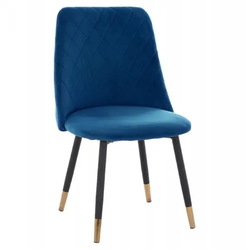 STUHL AUS SAMT "SHAILY" 48x49x87 CM IN BLAU Sofort Bestellen