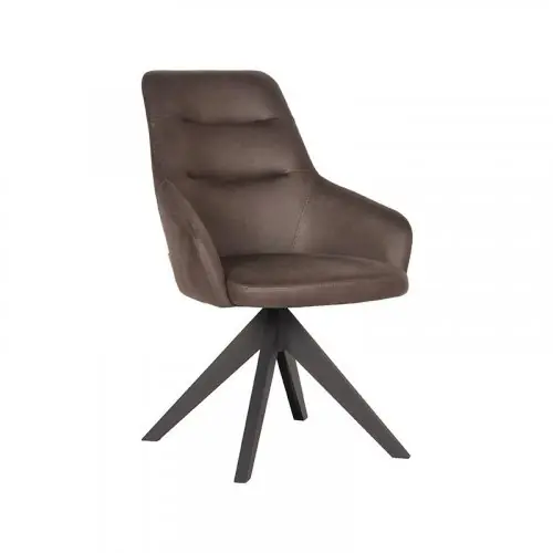 Esszimmerstuhl "Jace" in Anthrazit Farbe Mikrofaser 58x65x88 cm Must-Have