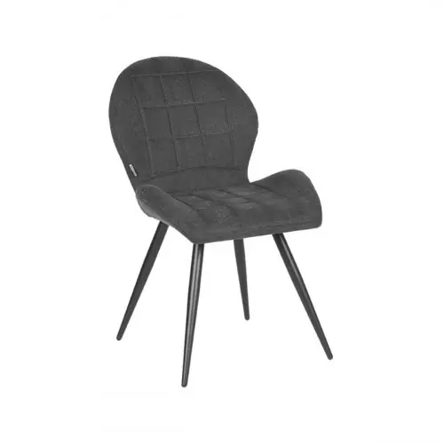 Sale Esszimmerstuhl Sil 51x64x87 cm Anthrazit-Webart | Schwarzes Metall
