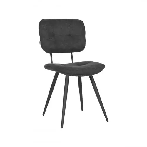 Rabatt Esszimmerstuhl Lux 49x60x87 cm Anthrazit-Webart | Schwarzes Metall