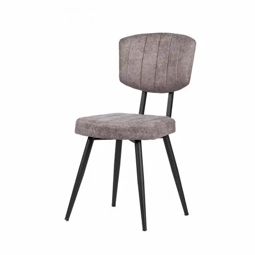 Stuhl "Rimit" in grau mit Metallbeinen Highlight