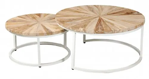 Preis Gesenkt 2-teiliges Tischset mit Holzdeckel und Eisenboden