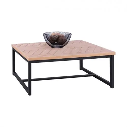 Bestseller Couchtisch "Chanelle" in natürlicher Farbe mit schwarzen Füßen 110x59x38 cm