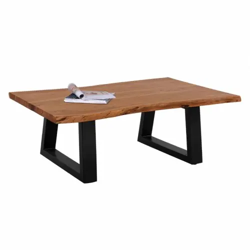 MONTANA WOHNZIMMERTISCH 4cm. MASSIVES DICKES AKAKIAHOLZ NATÜRLICH 115x63x40cm Solange Der Vorrat Reicht