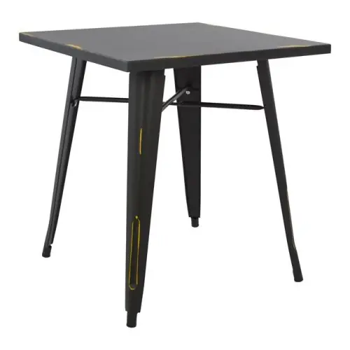 Letzte Chance Metallischer Tisch in schwarzer patina farbe 70x70x76cm