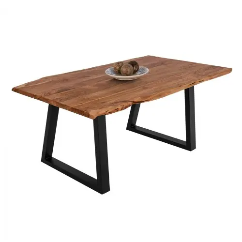 Tisch Montana aus massivem Akazienholz 160x90x78Y cm | Baumstamm Möbel Knallerangebot