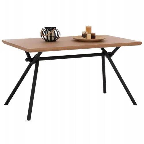 ESSTISCH MIT OAK-FINISH IM RUSTIKALEN STIL 140x80x75 cm WW9302.01 Solange Der Vorrat Reicht