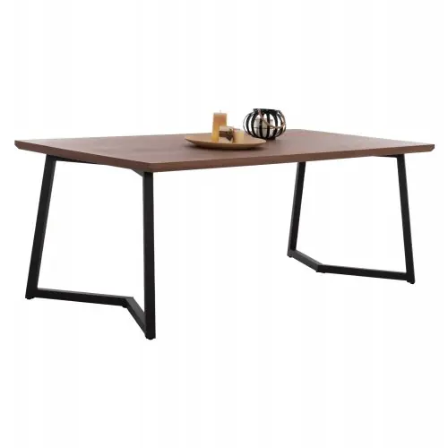 ESSTISCH AUS NUSSBAUM-FURNIER IM RUSTIKALEN STIL WW9304.02 200x100x75 cm Highlight