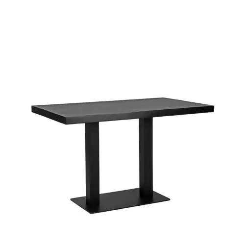 Nur Für Kurze Zeit Restauranttisch 120x70x78 cm aus schwarzem Mangoholz
