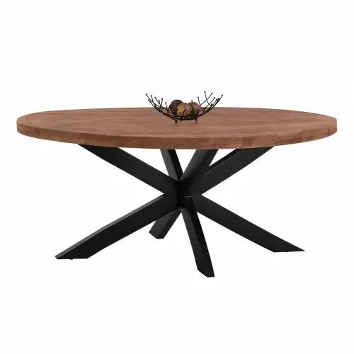 Online Kaufen ESSTISCH OVAL 6cm DICKE AUS MASSIVHOLZ MANGO 210x100x78 cm