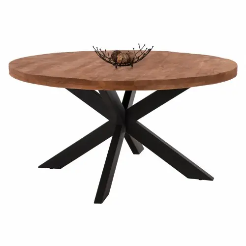 Abverkauf Abgerundeter Tisch 6cm Stärke aus massivem Mangoholz '150x78cm