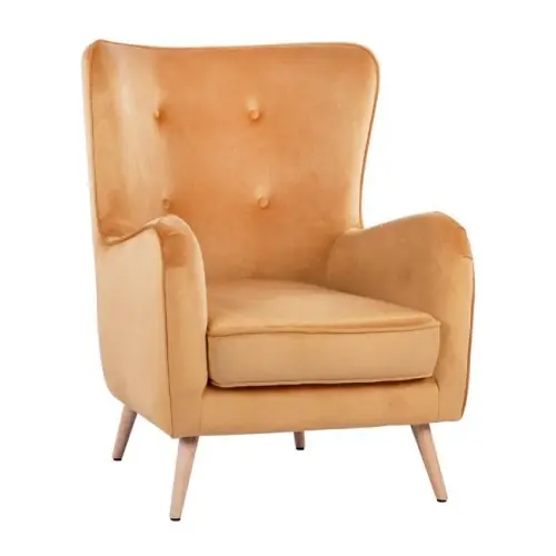 Ohrensessel MARTA aus Samt in Farbe Gold Bestseller