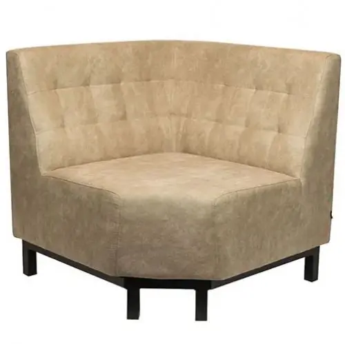 Sichere Zahlung Viggo Eck-Sitzbank 85x85 cm in Farbe Creme Taupe
