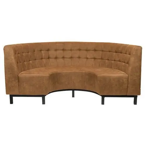 Neuheit Viggo Sitzbank Halbrund 198 cm in Farbe Cognac