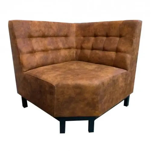 Viggo Eck-Sitzbank 85x85 cm in Farbe Cognac Ausverkauf