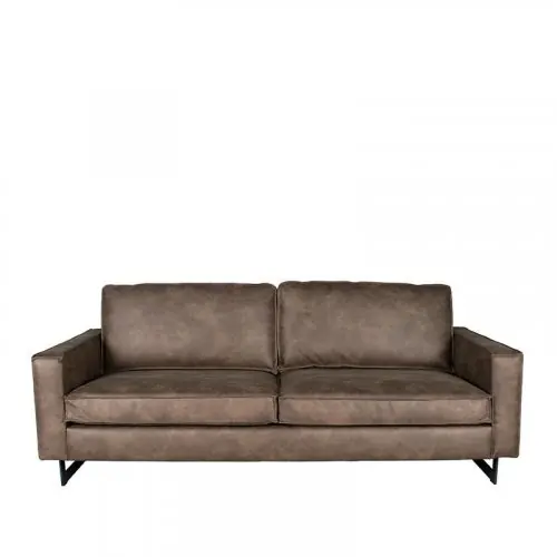 Sofa Arezzo 3-Sitzer Taupefarbenes Leder 62x208x100 cm Top-Seller