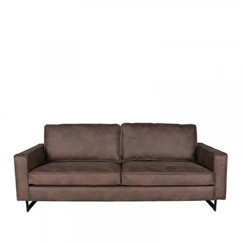 Sofa Arezzo 3-Sitzer Braunes Leder 62x208x100 cm Online Kaufen