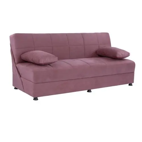 Schneller Versand 3-Sitzer Schlaf-Sofa EGE mit Stauraum | In Altrosa