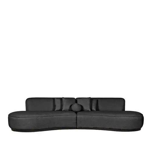 Bestpreis 4-Sitzer Sofa "Mori" in anthrazit Boucle