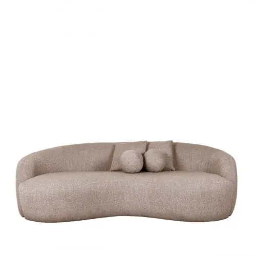 3-Sitzer Sofa "Nesso" in braunem Boucle Abverkauf