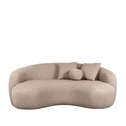 2-Sitzer Sofa "Nesso" in braunem Boucle Finale Aktion