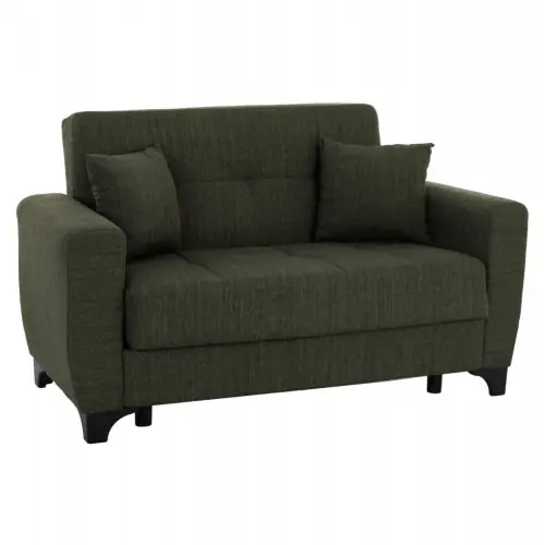 2-SITZER-SOFA-BETT, HOHE RÜCKENLEHNE IN OLIVGRÜN, 190x84x88cm Neuheit