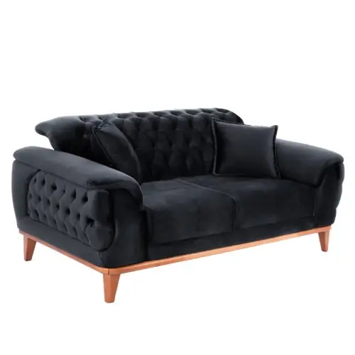SCHLAFSOFA "BENNINGTON" 2-SITZER IN SCHWARZ Neuheit