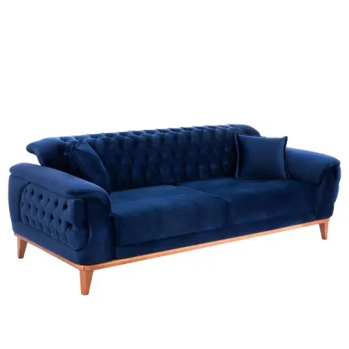 Kracherpreis SCHLAFSOFA "BENNINGTON" 3-SITZER IN BLAU 240x95x80 cm