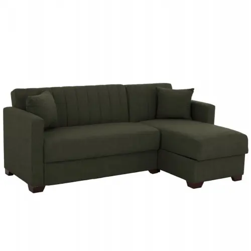 Solange Der Vorrat Reicht SCHLAFSOFA ECKE REVERSIBEL OLIVGRÜN 200x133x77cm