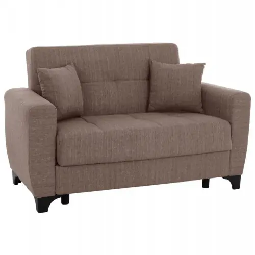 2-SITZER-SOFA-BETT, HOHE RÜCKENLEHNE IN BEIGE, 190x84x88cm Ausverkauf