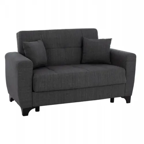 2-SITZER-SOFA-BETT, HOHE RÜCKENLEHNE, GRAU, 190x84x88cm Bestpreis