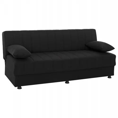 SCHLAFSOFA "ANDRI" 3-SITZER SCHWARZ 180x72x77 cm Mega-Angebot