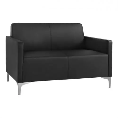 Highlight Sofa 2-Sitzer "Nellie" aus schwarzem PU 113x71x71cm