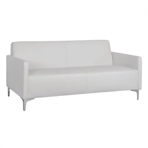 Sofa 3-Sitzer "Nellie" aus weißem PU 163x71x71cm Neuheit
