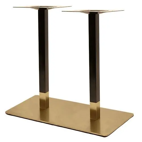 Kracherpreis Tischuntergestell "Dados" aus Stahl 72cm Höhe aus schwarz und gold
