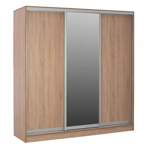 Preis Gesenkt SCHRANK MIT SCHIEBETÜREN MIT SPIEGEL SONAMA EICHE WW2435 200X60X210