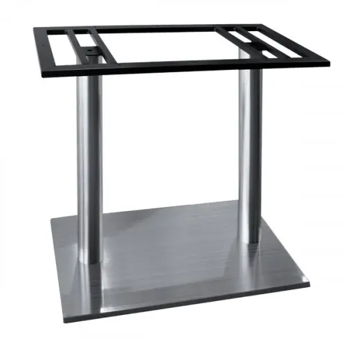 "Inox" Tischgestell mit 2 Säulen aus Edelstahl Schneller Versand