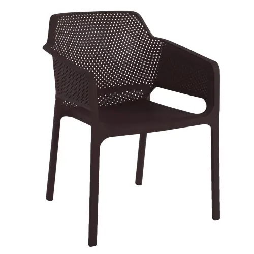 Preisreduziert SESSEL POLYPROPYLEN BRAUN 58,5x60x79,5 cm