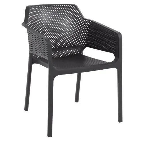 Preiswert SESSEL POLYPROPYLEN ANTHRAZIT 58,5x60x79,5 cm