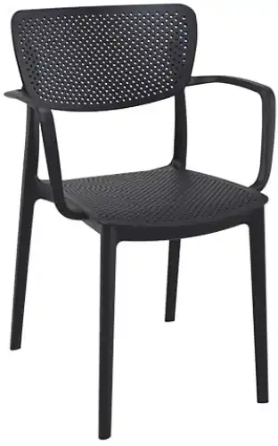 Begrenztes Angebot Outdoor Sessel "Loft" aus Polypropylen in schwarz 53x82x45x54cm