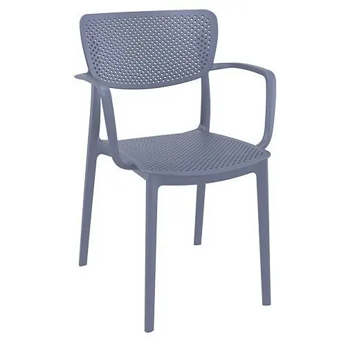 Rabatt Outdoor Sessel "Loft" aus Polypropylen in grau 53x82x45x54cm
