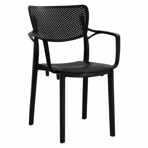 Geprüft SESSEL FARBE POLYPROPYLEN SCHWARZ 56x50x83 cm.