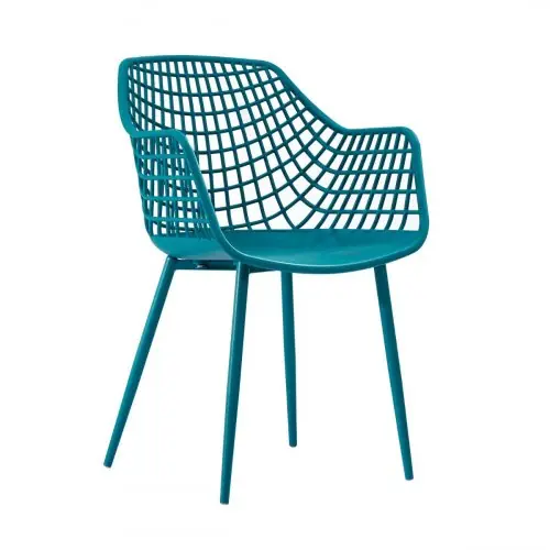 Neue Kollektion "Susan" Sessel aus Polypropyle und Metall in blau