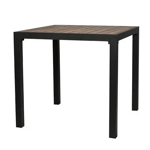 Outdoor Tisch "Marlon" aus Aluminium Anthrazit 80x80cm 75cm Höhe Wochenendangebot